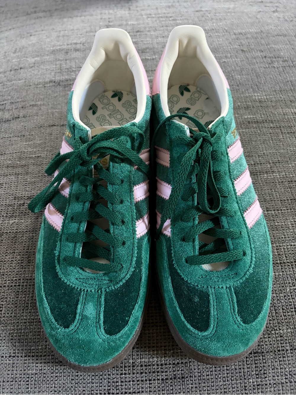 Adidas Handball Spezial in Collegiate Green & Pink Sneakers Womens 7.5 - Picture 4 of 7